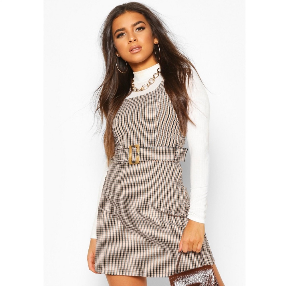 Boohoo pinafore dress